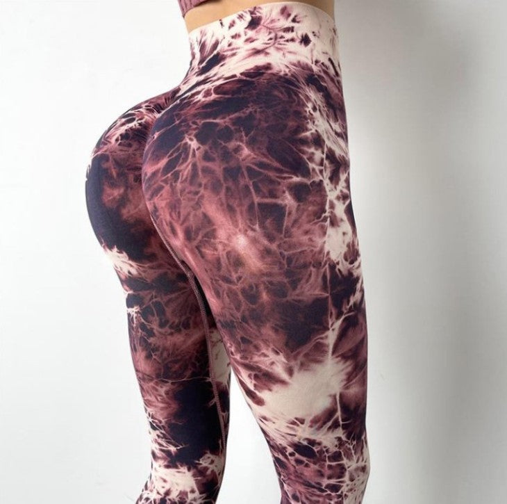 Sexy Dyed High Waist Sports Pants for Women