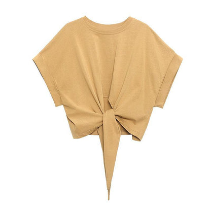 Women Summer Short Sleeves Loose Short T Shirts-STYLEGOING