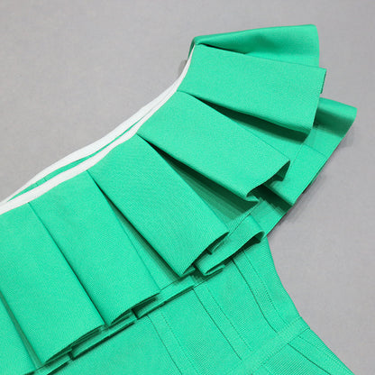 Elegant Green Off The Shoulder Sheath Party Dresses