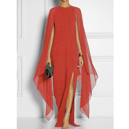 Fashion Chiffon Irregular Cape Dresses