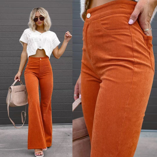 Sexy Elastic Waist Trumpet Pants