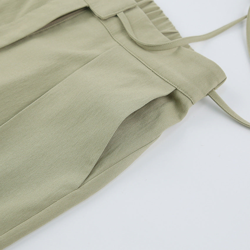Summer Casual High Waist Women Wide Leg Pants