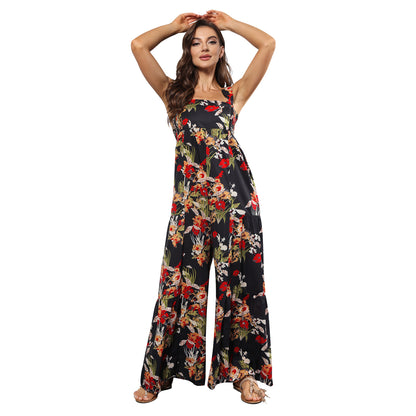 Casual High Waist Women Wide Legs Jumpsuits