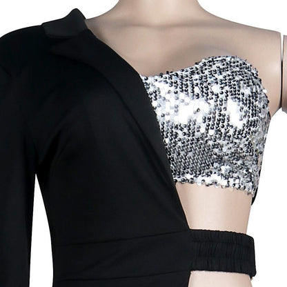 Sexy Bodycon Sequined 3pcs Short Dresses-STYLEGOING