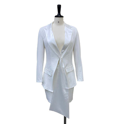 Elegant Women Two Pieces Blazer and Skirts for Women