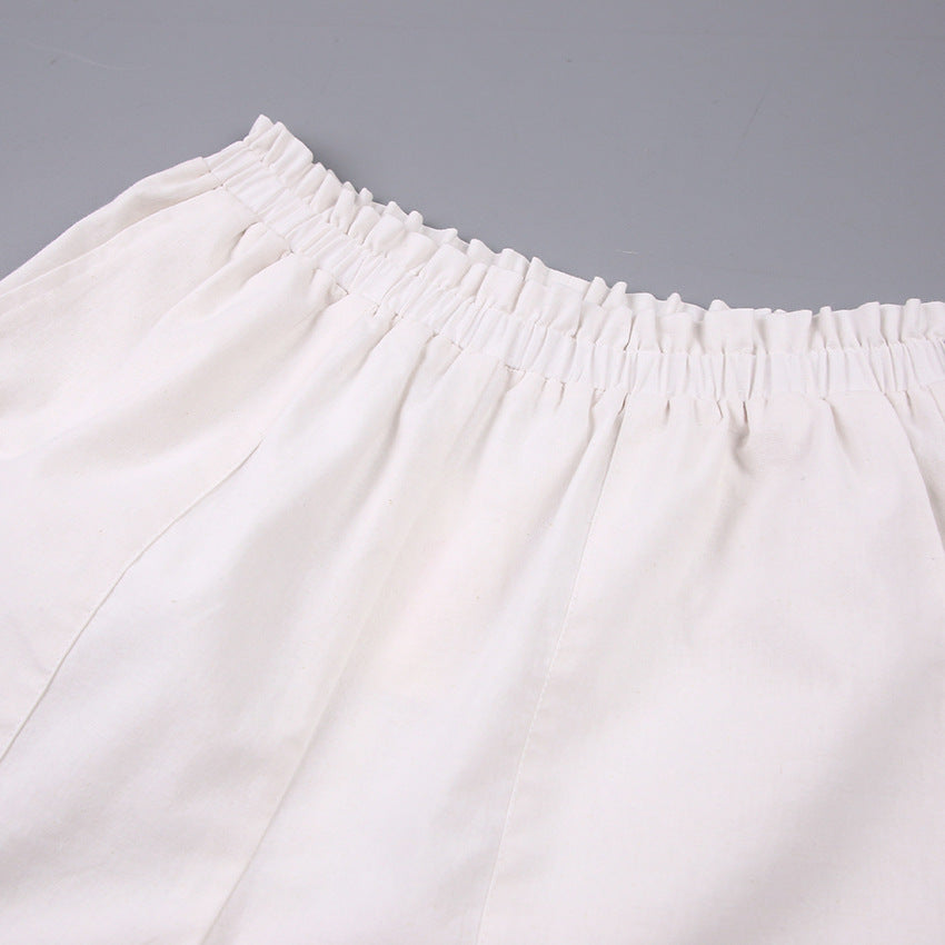 Summer Two Pieces White Women Suits