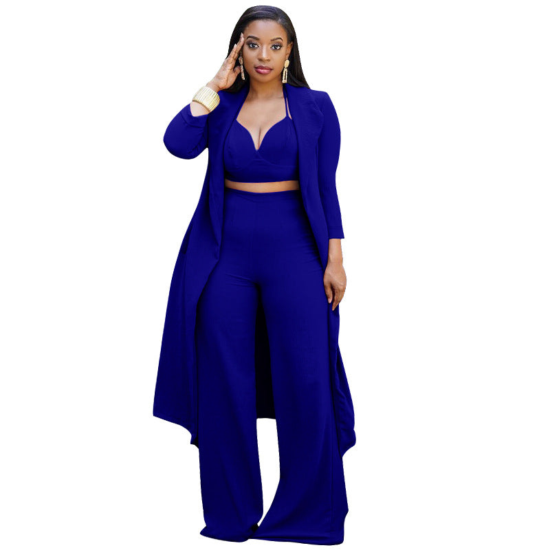 Sexy Top & Wide Legs Pants 3pcs Sets for Women