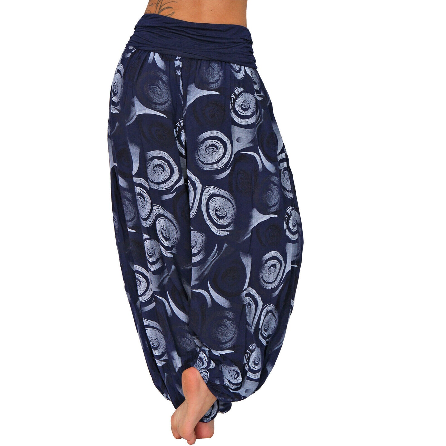 Casual Floral Print Women Harem Pants