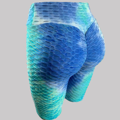 Women Dyed Sports Yoga Five Cents Pants