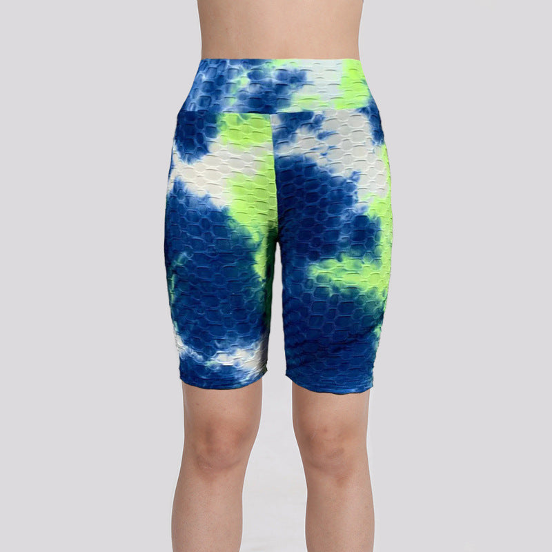 Women Dyed Sports Yoga Five Cents Pants