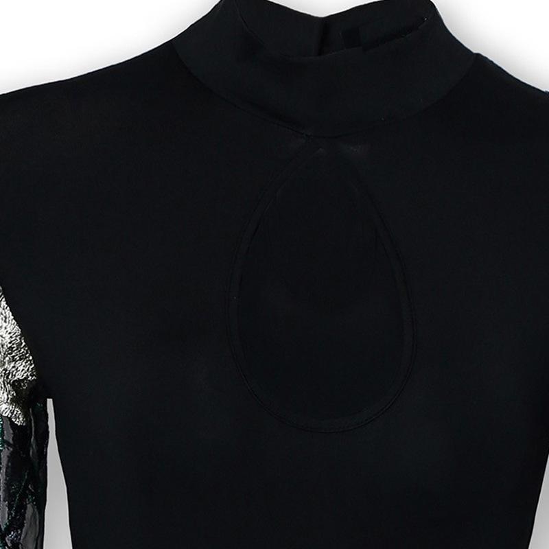 Black Sexy Lace Embroidery Tight Short Dresses