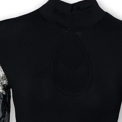 Black Sexy Lace Embroidery Tight Short Dresses