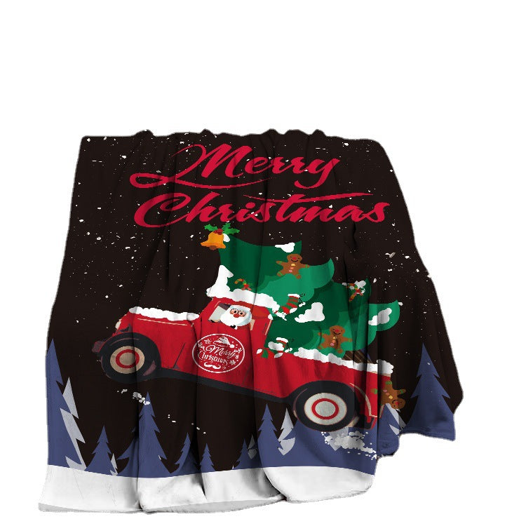 Merry Christmas Design Fleece Warm Blankets