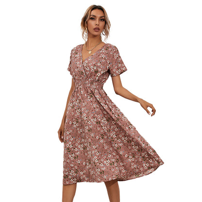Summer Daily Short Sleeves Sun Dresses