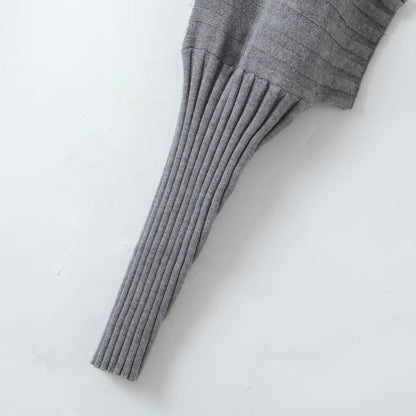 Autumn Women Knitted Straps&sweater Sets