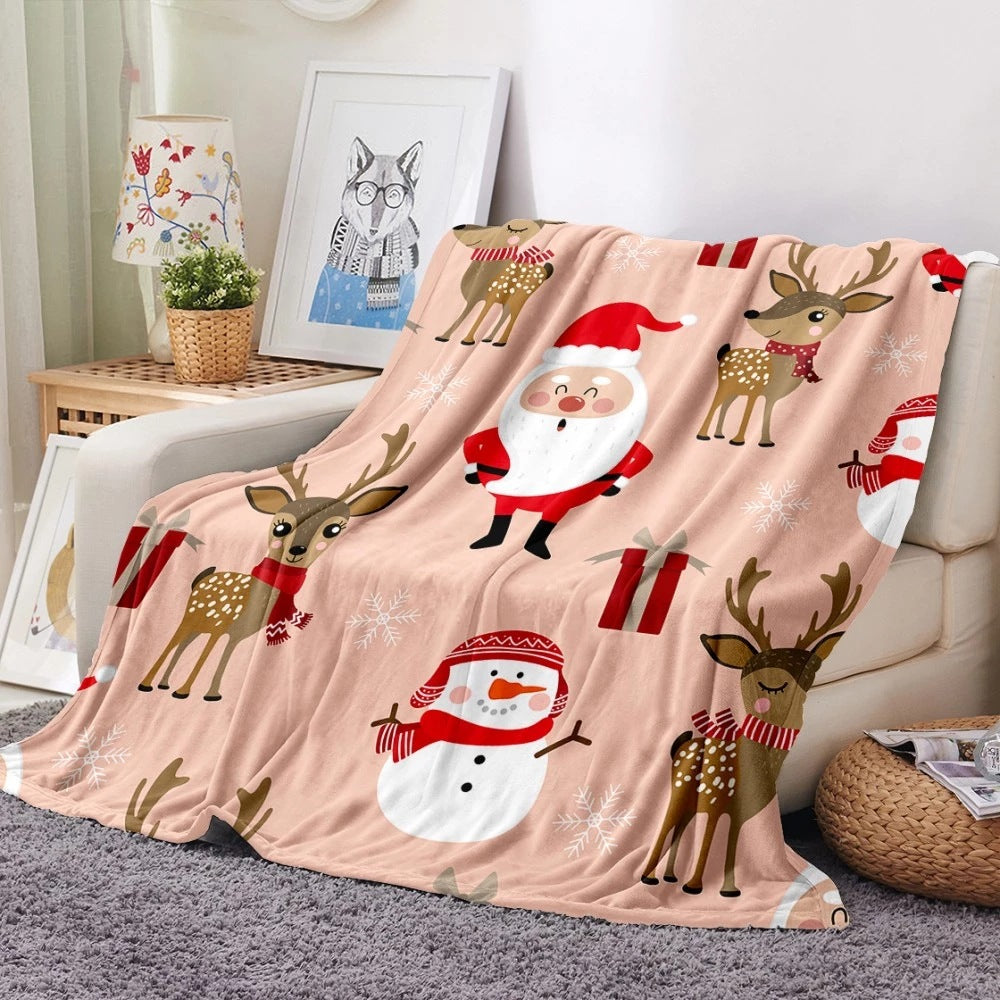 Merry Christmas Fleece Blankets for Gifts