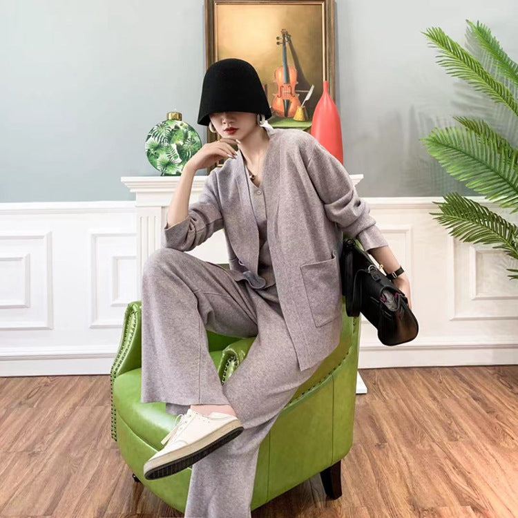 Luxury 3pcs Knitted Women Suits