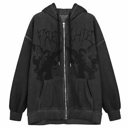 Casual Zipper Street Style Cardigan Hoodies