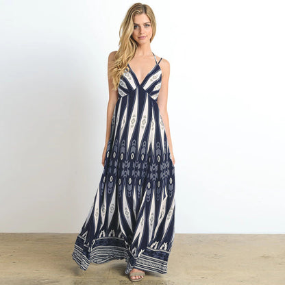 Summer Backless Sexy Long Beach Dresses