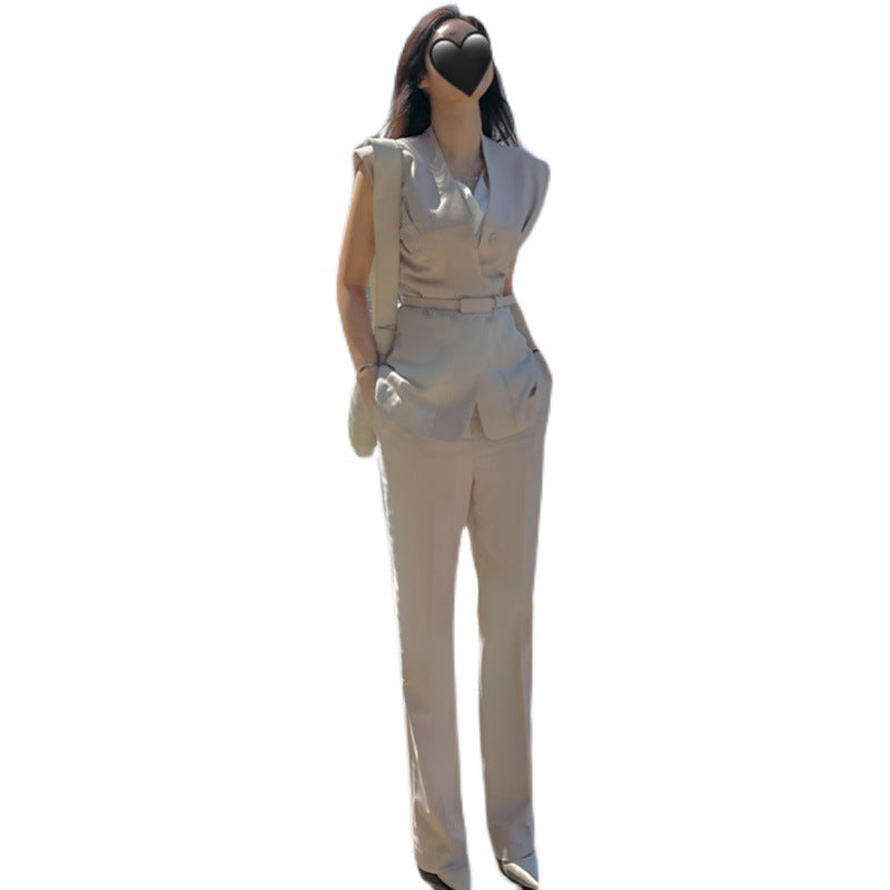 Elegant Office Lady Summer Two Pieces Suits