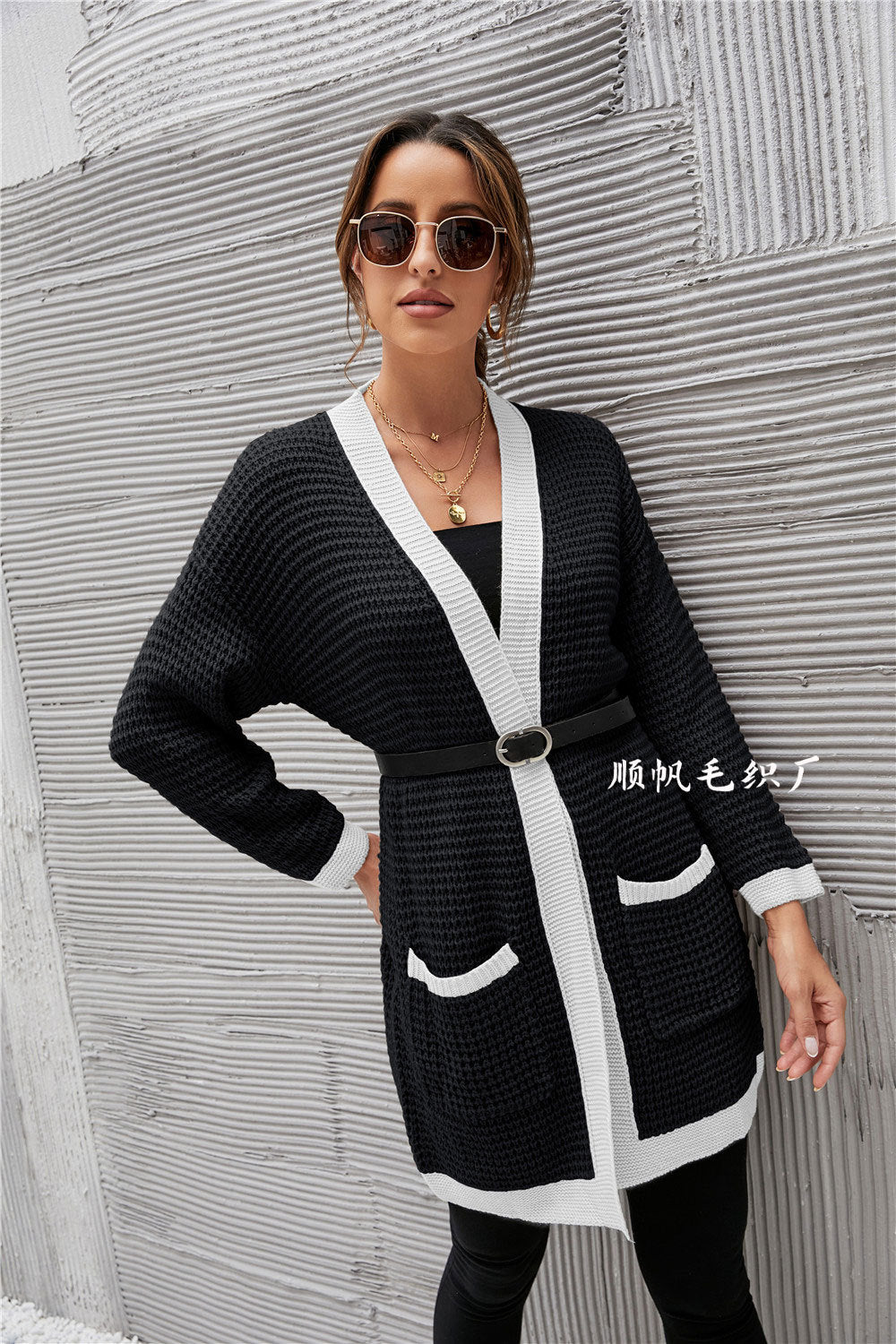 Casual Knitting Long Sleeves Women Overcoat