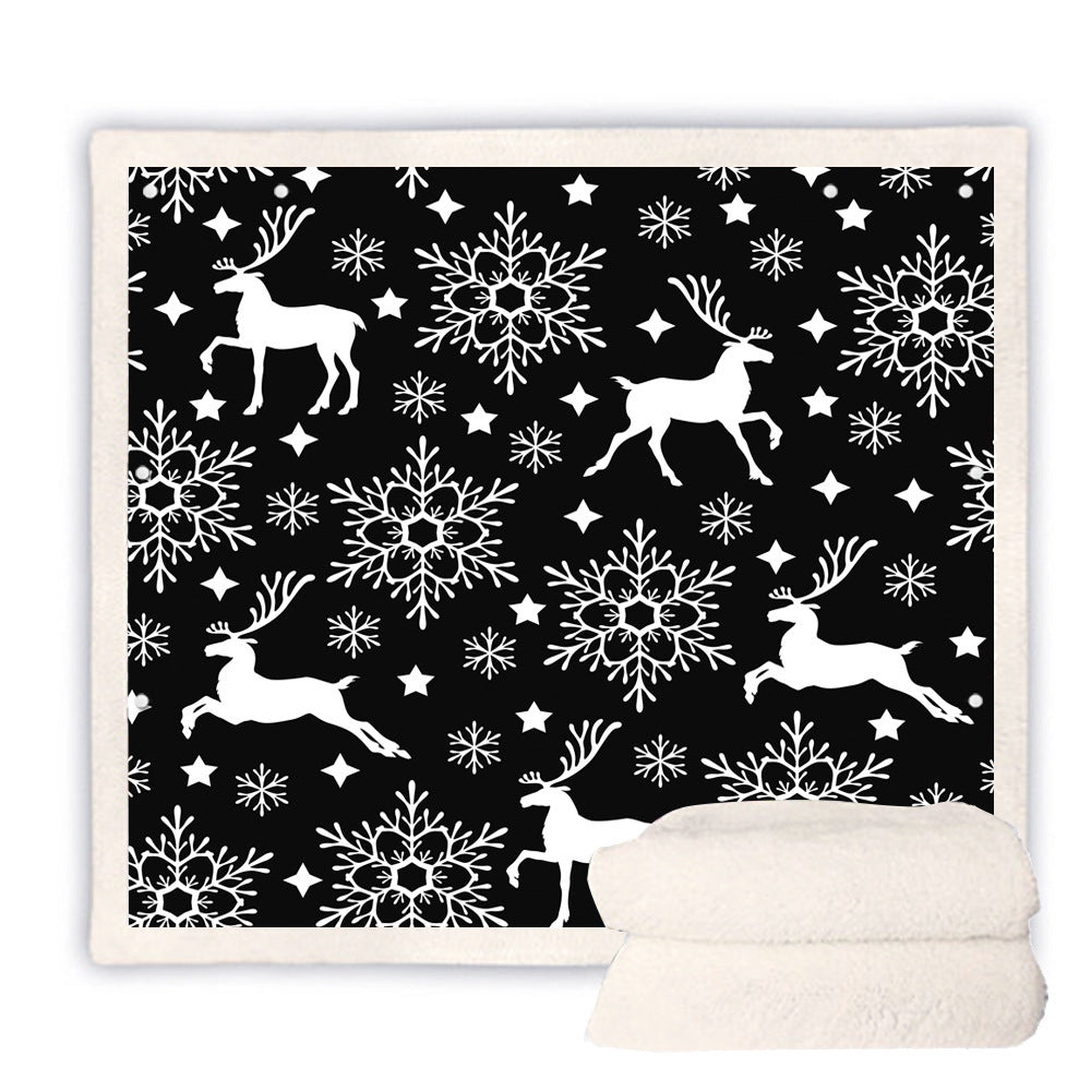 2 In 1 Warm Soft Throw Blanket for Christmas