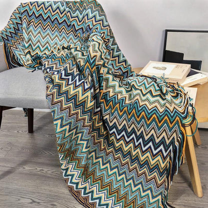 Summer Bohemian Knitting Blanket--Free Shipping at meselling99
