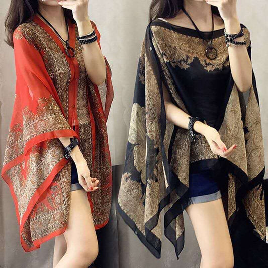 Summer Chiffon Women Cape Covers