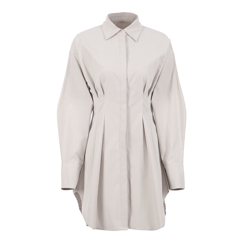 Vintage Long Sleeves Short Shirts Dresses