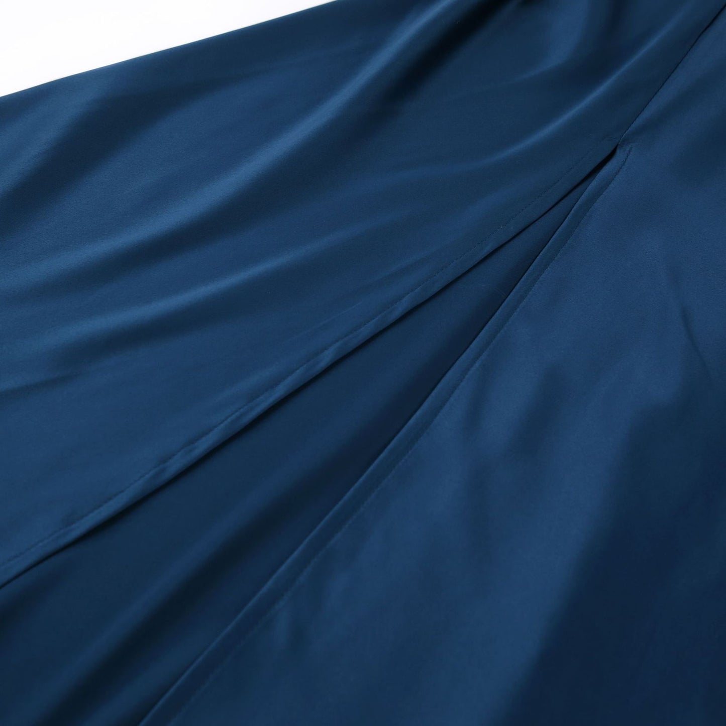 Blue High Waist Satin Sexy Long Split Front Dresses