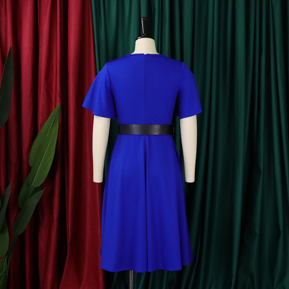 Women Plus Sizes Dresses with Belt