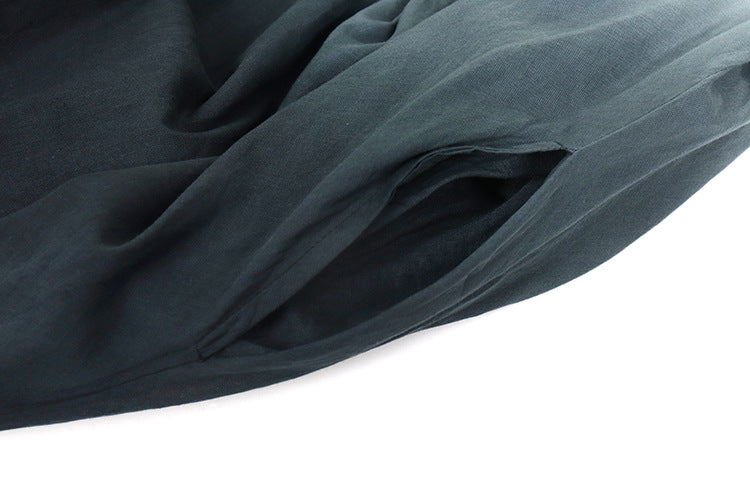 Summer Linen Dyed Irregular Sleeveless Long Dresses