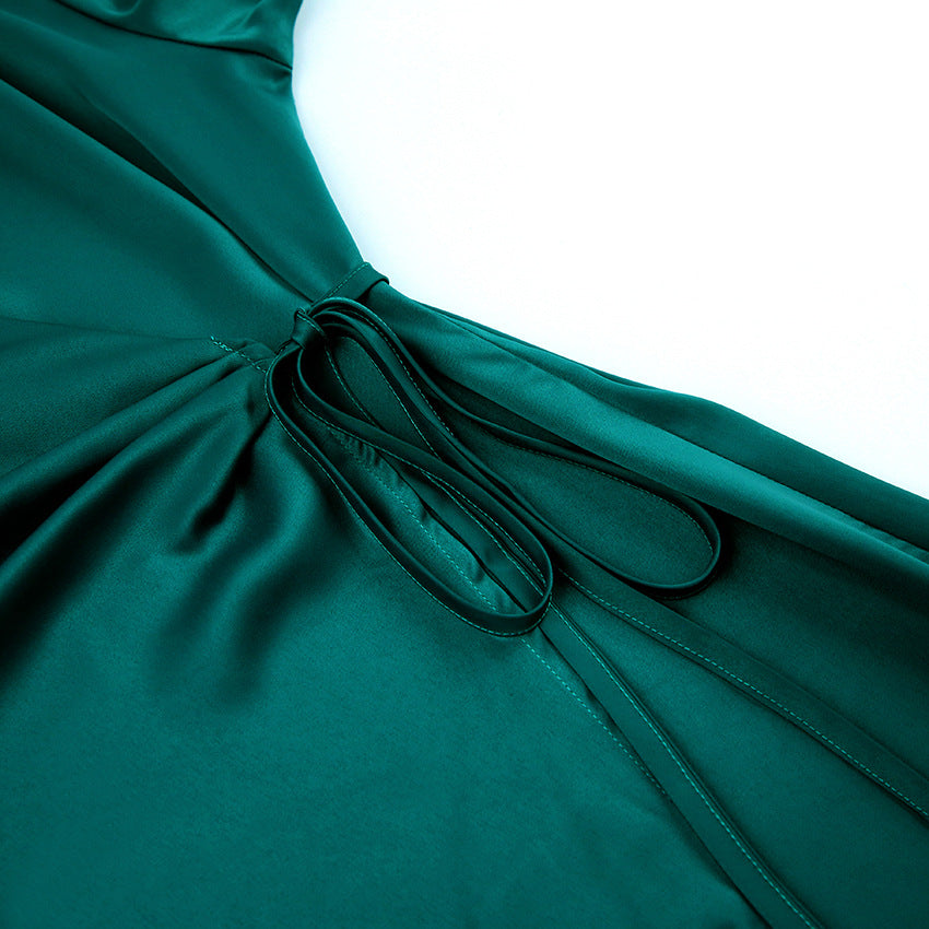 Green French Style Long Dresses for Women