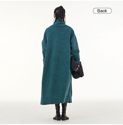 Fall Women Knitted Long Coats