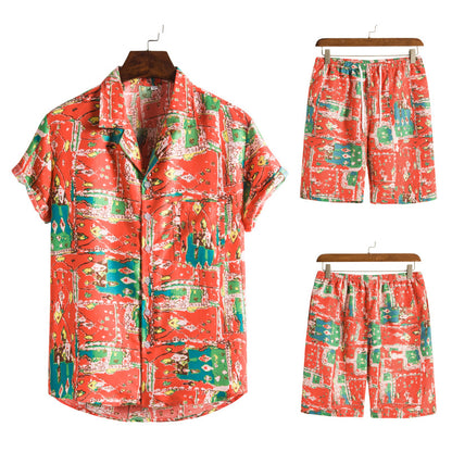 Summer Hawaii Floral Men‘s Beach Sets