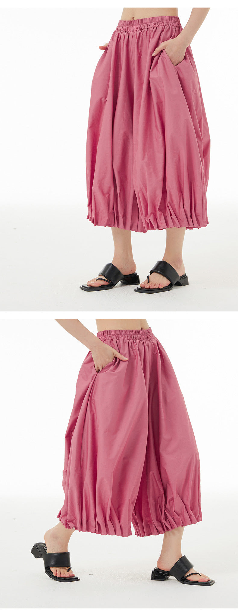 Designed Summer Plus Sizes Cropped Pants