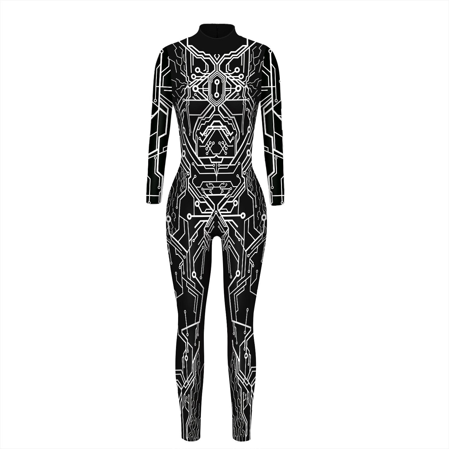 Happy Halloween Print Long Sleeves Jumpsuits Cosplay Costume