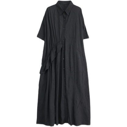 Summer Ruffled Plus Sizes Midi Shirts Dresses