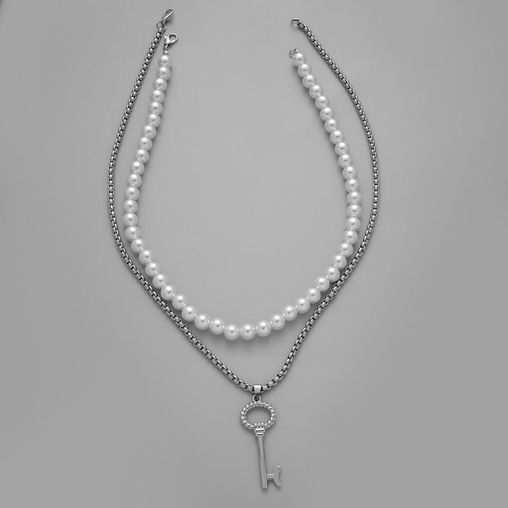 Fashion Hip Top Style Pearl Necklace for Men
