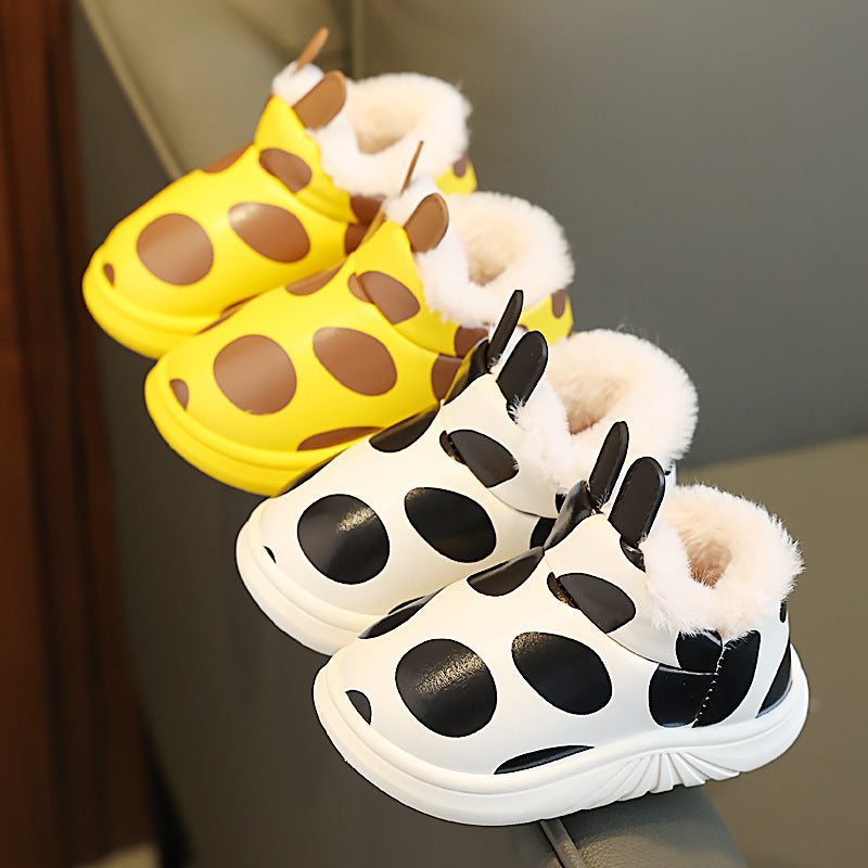 Cute Warm Winter Cotton Slippers for Kids