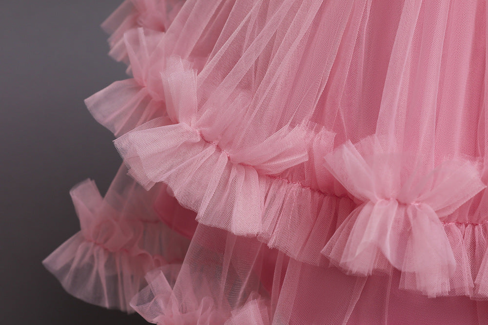 Lovely Girl's Princess Brush Train Ball Party Dresses