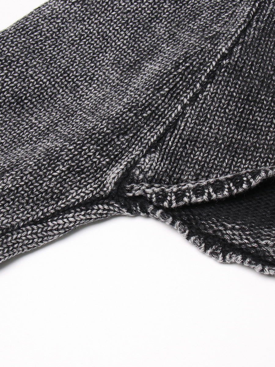 Designed Round Neck Two Pieces Knitted Sweaters