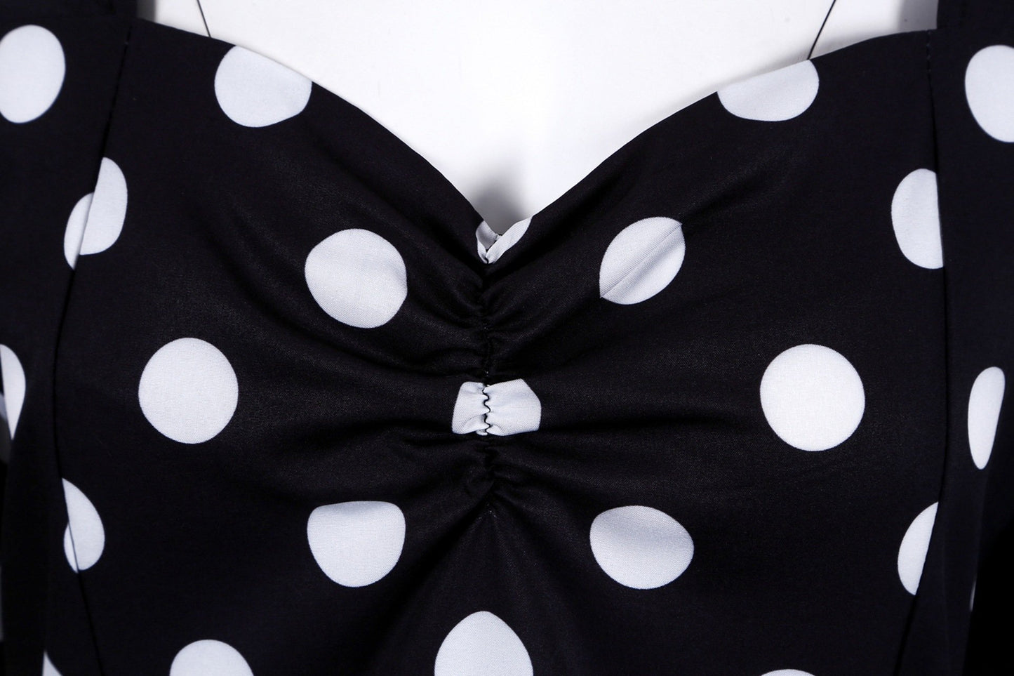 Retro Dot Print Short Sleeves Short Dresses-STYLEGOING