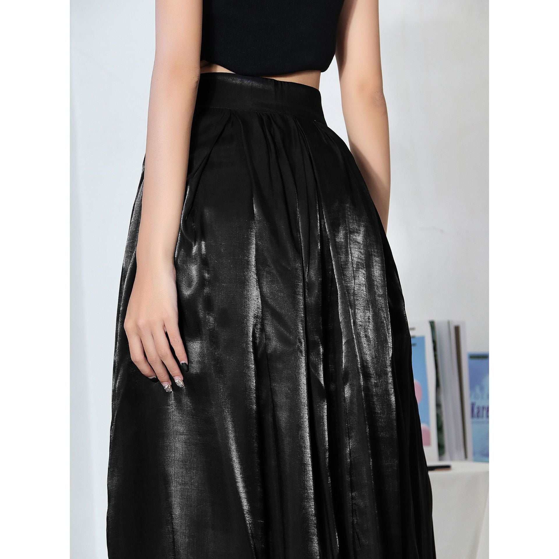 Summer High Waist Women Wide Leg Pants