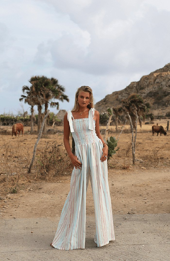 Summer Classy Natural Waist Pipe Jumpsuits-STYLEGOING