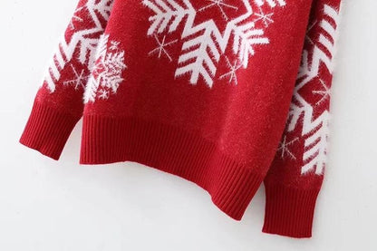 Christmas Snowflake High Neck Knitting Women Sweaters--Free Shipping at meselling99