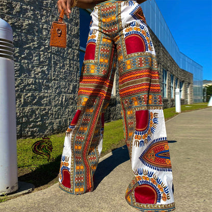 Casual High Waist Women Straight Pants