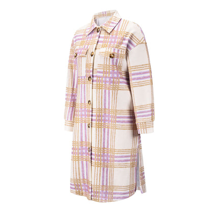 Plus Sizes Women Woolen Casual Long Shirts