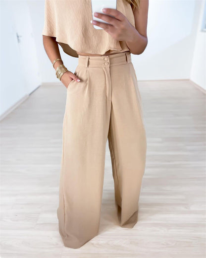 Women Ruffled Design Two Pieces Suits