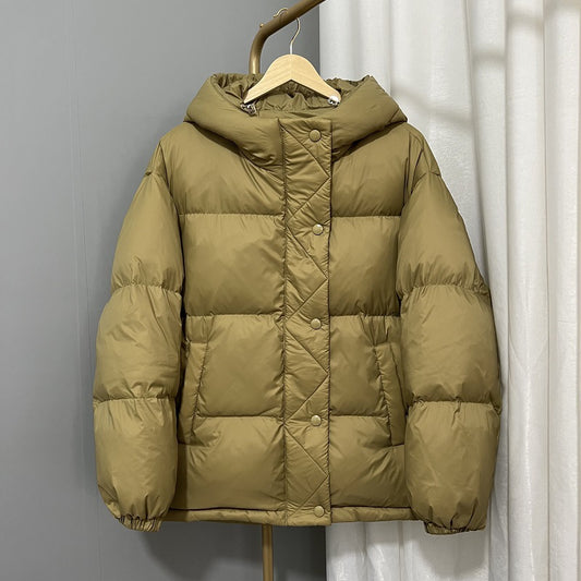 Winter Down Fashion Overcoats with Hats